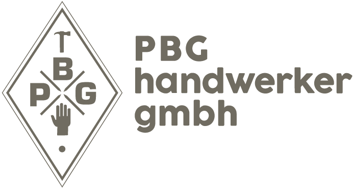 Logo der PBG Handwerker GmbH mit olivgrüner Raute